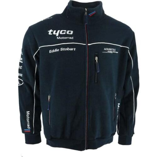 2019 Moto gp Tyco For BMW Fleece Jacket Racing Team Zip Motorcycle Hoodie Mens Sweatshirt