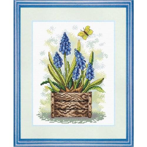 Plant Flowers Fishxx Home Hand Embroidery B1550 Lavender Flower Pot Cross Stitch Kit Decorative Painting