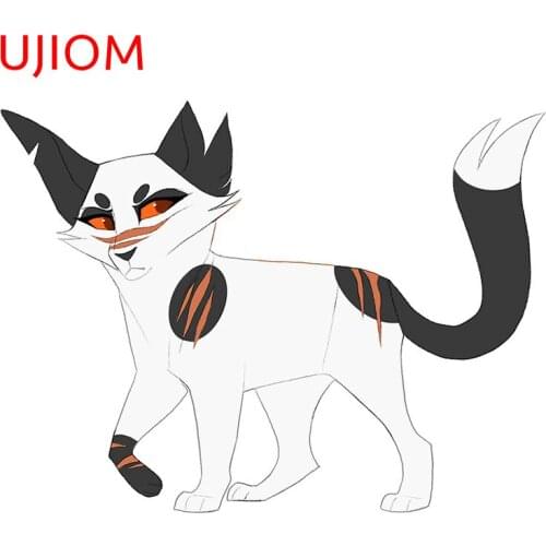 UJIOM Cool Cat Wall Stickers Waterproof Home Decoration Living Room Decor Decals Cartoon Bathroom Kitchen Mural Art