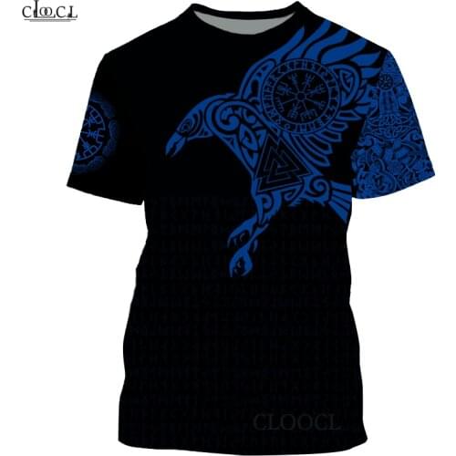CLOOCL Newest Viking Odin Crow 3D Print Men T Shirt Harajuku Summer Short Sleeve Street Casual Unisex T-shirt Tops Drop Shipping