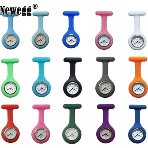 New Nurses Watches Doctor portable Fob Watch Brooches Silicone Tunic Batteries Medical Nurse Watch Quartz with Clip
