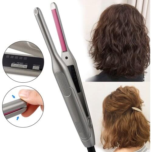 Obecilc 2 In 1 Hair Straightener Curler Iron hair curler With Led Time Display Hair Curler Safety Ceramic Styling Tools