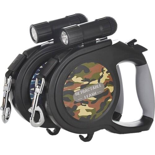 Dogs Pet Leash Ropes Retractable Pet Cat Dog Traction Rope Automatic Adjustable Dual Dogs Strap Flexible Dog Pet Leash Rope Auto