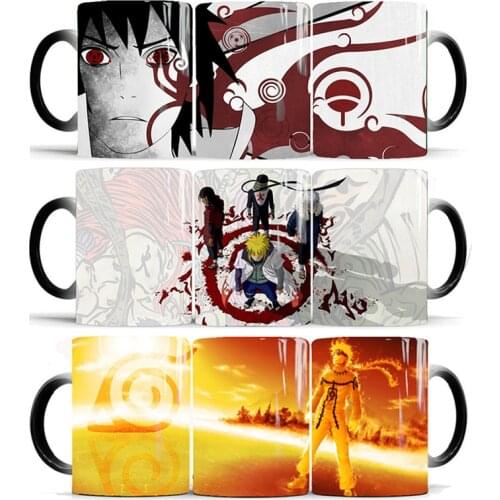 Drop Shipping 1Pcs New 350ml Anime Naruto Magic Color Changing Mugs Ceramic Coffee Milk Tea Cups Best Gift for Children Friends