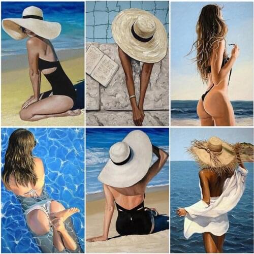 RUOPOTY Frame Painting By Numbers For Adults Women Drawing Coloring By Numbers Animals Handmade Acrylic Paint For Home Decor