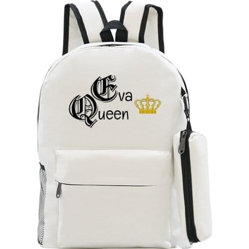 Mochila Feminina Eva Queen Backpack with Pen Bag School Bags Teenage Girls Laptop Back Pack Eva Queen Women Travel Rucksack Gift