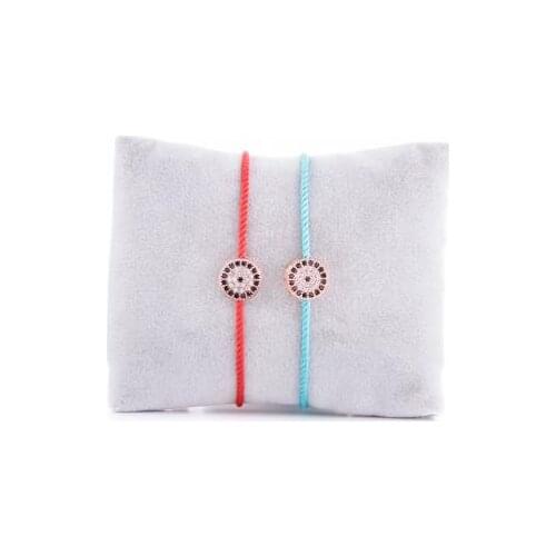 Evil eye Figured Zircon Cubic Zirconia İp Bracelet