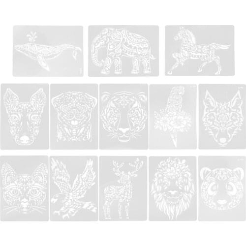 Animals Drawing Template Hollow out Stencils Stationery Painting Scratch Paper U4LD