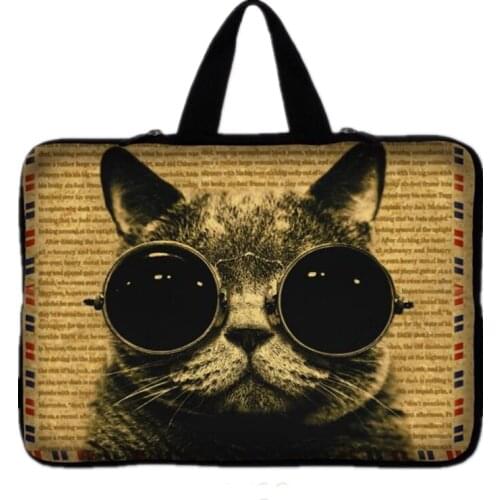 Cute Cat 7.9 9.7 11.6 13.3 15.4 17.3 Laptop Bag Neoprene Notebook Protector Case For Macbook Air/Pro For 15.6" HP Pavilion Dv6