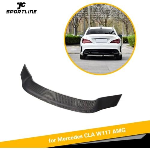 Carbon Fiber Trunk Spoiler For Mercedes-Benz CLA Class W117 CLA180 200 250 CLA45 AMG 2013 - 2019 Rear Wing Spoiler Lip