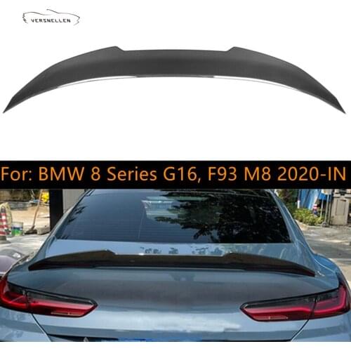 PSM Style Rear Spoiler for BMW 8 Series G16 F93 M8 2020 Rear Trunk Boot Wing Real Dry Carbon Fiber Car Decoration Accessories