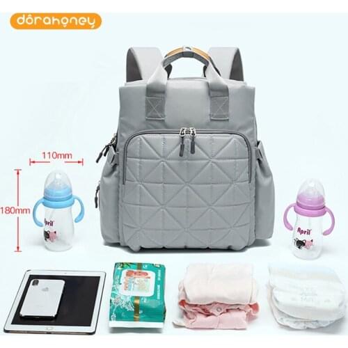 DORA Summer Diaper Bag Wholesale Travel Female Bag Function- Division Design Womens Backpack Oxford Cloth Fabric Waterproof