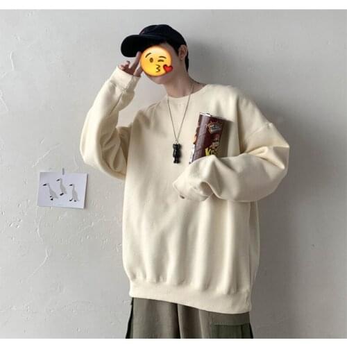 2021 Autumn from Hoodies Oversize Female loose cotton Solid Thick Hot Women Sweatshirts Dame Fashion