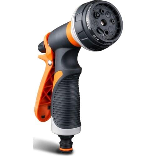 8 Patterns Water Nozzle Head Hose Sprayer Garden Spray Auto Car Washing Home Water Guns High Pressure Home Garden Tool Supplie