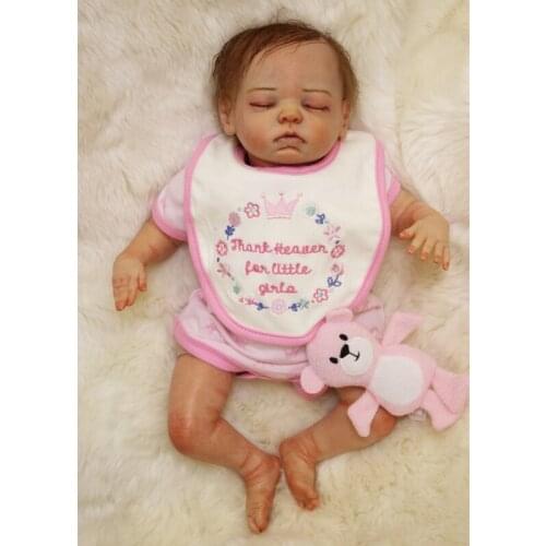 High quality baby doll reborn toys 20" silicone reborn dolls sleeping newborn babies real dolls bebe alive reborn bonecas