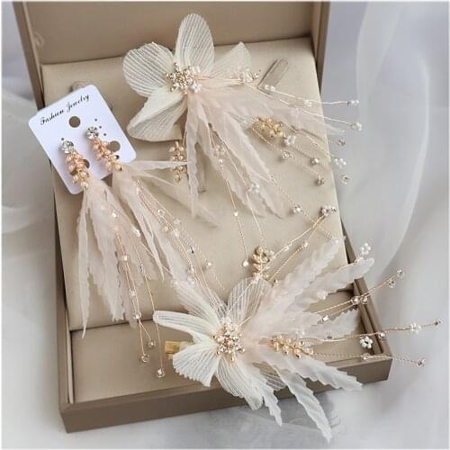Senxi Xianmei Bride Headdress Juan Yarn Hairpin Sweet Hanfu Modeling Headdress Studio Photo Wedding Accessories