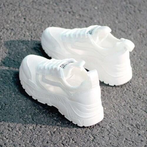 New Platform Sneakers Casual Shoes Women Fashion Vulcanized Shoes Thick Sole Autumn Black Chunky Sneakers for Women