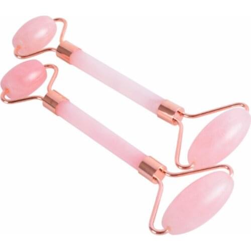 1PC Natural Facial Beauty Massager Tool Pink Jade Roller Double Head Face Thin massager Tool Drop-ship face massager jade roller