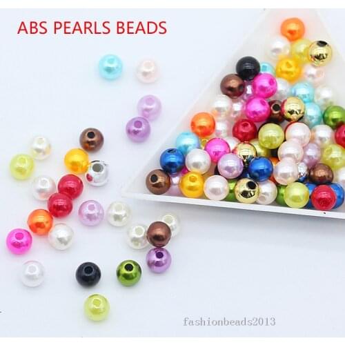 4/6/8/mm Many colors Acrylic Spacer Beads Imitation Pearls Round Loose Beads For Jewelry Making DIY Garment Pearls Beads