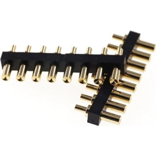 50 Pcs Contact Pad 8 Pin 2.54 Grid Straight PCB 5.5 mm Heigh Target connector concave face Throug Holes Female Pogo Pin