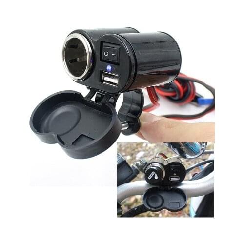 Motorcycle accessories waterproof USB2.1 mobile phone charger cigarette lighter seat GPS car charger power supply 12v dfdf