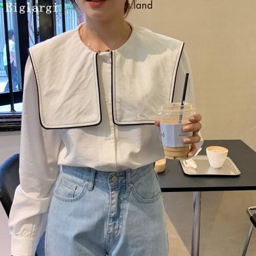 BigLargi Collar Blouses