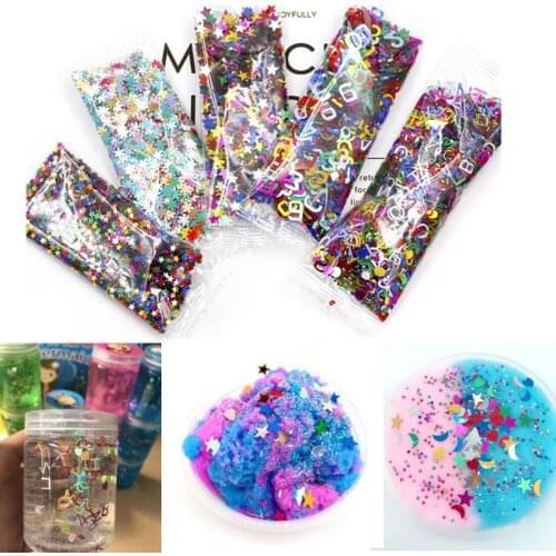 Sequin Glitter Filler Toys Slime Beads For Fluffy Slime Foam Slime Lizun Modeling Clay Play DIY Kit Slime Accessories