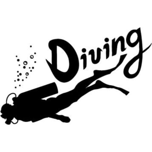 Black/Sliver Interesting Diving Club Diver Fashion Car Styling Car Accessories Stickers Vinyl C408