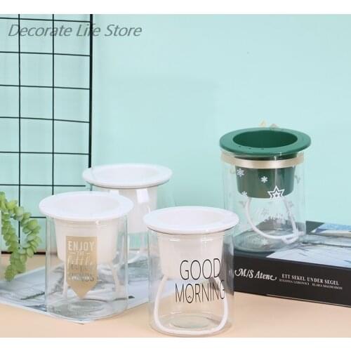 7Styles Plastic Clear Self Watering Flower Pot For Plants Desktop Pot Self Watering Spherical Planter Potted Plants