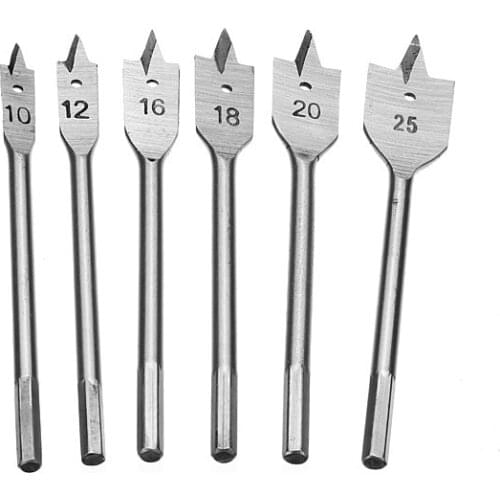 Woodworking Herramientas 2015 Real New Arrival Tools Brocas 3 Sets/lot _ 6pcs Hex Shank Spade Bit Flat Boring Wood Drill Set
