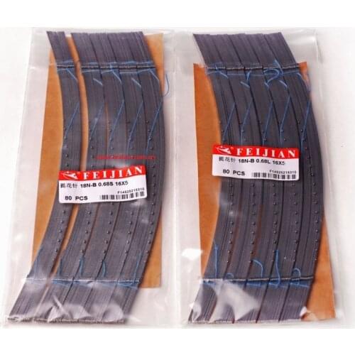 Single Hosiery Machine Use FeiJian Jack Needles 18N-B 0.68S 16X5 18N-B 0.68L 16X5