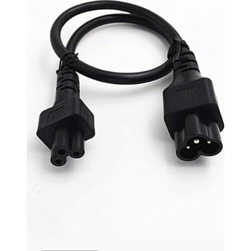 0.5m Copper CE certificed IEC320 C5 to C6 extension cord high quality C5 plum chassis PDU server electrical AC power cable