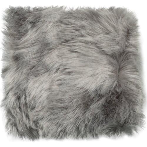 40/60cm Square Artificial Wool Rug Carpet Luxury Rectangle Soft Fur Carpet Long Hair Plain Mat Pad Washable Home Textile