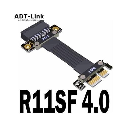 PCI Express PCIe Gen4.0 x1 x16 Riser Graphics Card Ribbon Extension Cable 25cm PCI-E 1x 16x 4.0 R11SF for BTC Miner