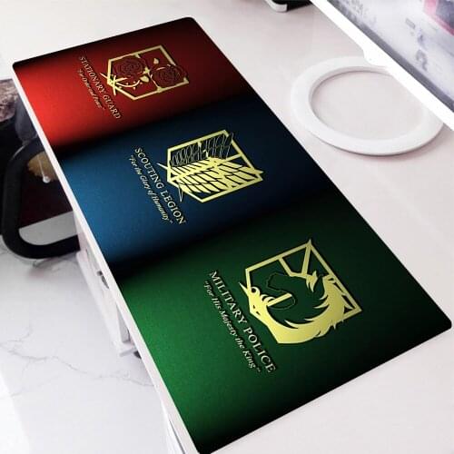 Setup Gamer Accessories Attack on Titan Anime Mouse Pad Xxl Pad on the Table Deskmat Mousepad Office Keyboard Gaming Desk Mat