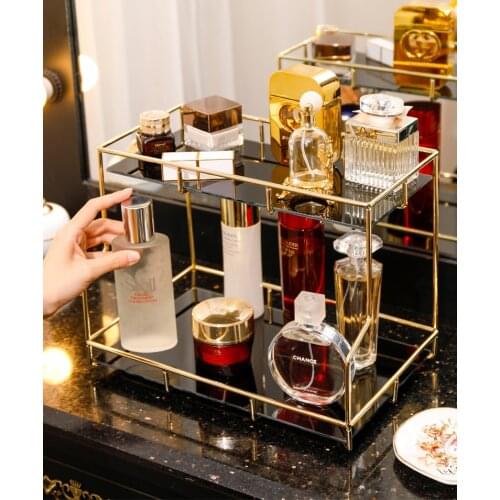 Bathroom Organizer Shelf Cosmetics Storage Box Table Finishing Rack Perfume Rack Desktop Makeup Storage Stand