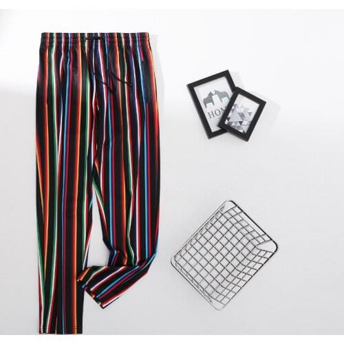 2020 Autumn Fashion England Style Print Pants Joggers Vintage laceup Loose Trousers ropa hombre Hip Hop Pants Men 2XL Streetwear