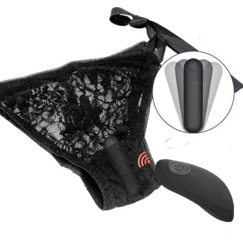 USB Charge Mini Powerful Bullet Vibrator Vaginal G Spot Masturbation Egg Wear Lace Panties Underwear Adult Sex Toys For Women