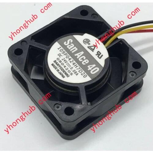 SANYO DENKI 109P0424H7D20 DC 24V 0.08A 40x40x15mm Server Cooling Fan