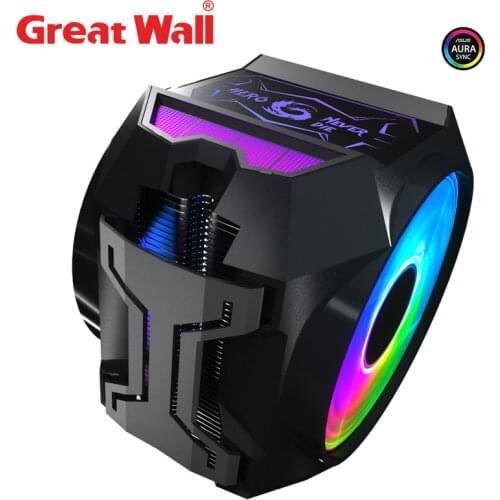 Great Wall 6 Heat Pipes RGB PC Cooler 120mm 4Pin PWM Fan Cooler CPU Cooling For LGA 2011 2066 1150 1151 AM4 Computer Cooler