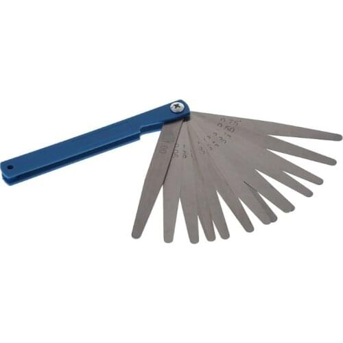 1Pc High Quality Stainless Steel Feeler Gauge 14 Blade Thickness Gap Metric Filler Measure Tool Car Repair Tool