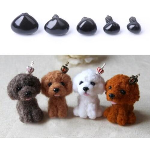 100Pcs Plastic Safety Triangle Nose Doll Plush Toys Stuffed Animals Making DIY