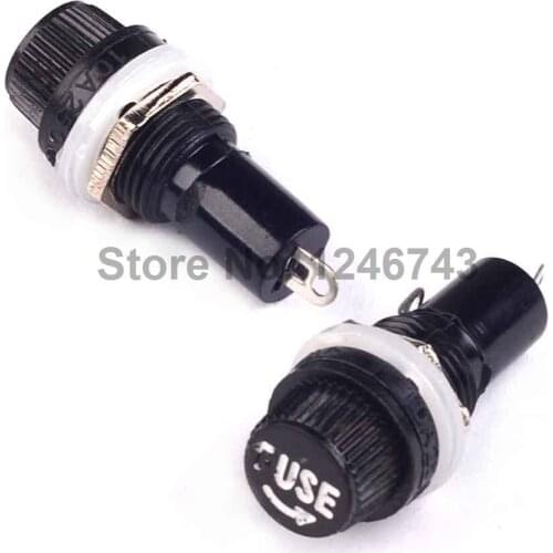 20PCS 5X20 Fuseholders 5X20 Insurance Tube Socket Fuse Holder for 5*20 insurance Panel Mount Fuse Holder 5x20mm