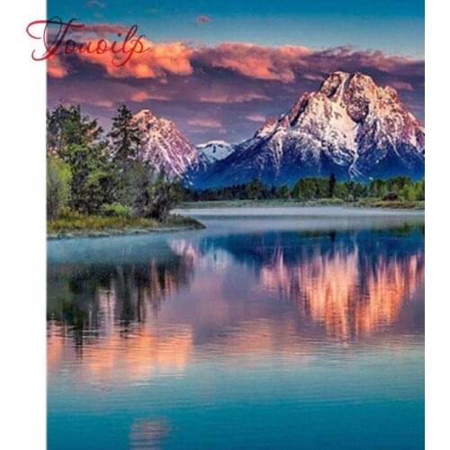 5D bricolage perceuse de montagne pour peinture au diamant | kits de point de croix avec strass, broderie en diamant, artisanat