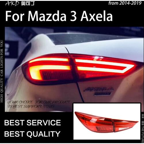 AKD Car Styling Tail Lamp for Mazda 3 Axela LED Tail Light 2014-2019 Mazda3 DRL Dynamic Signal Brake Reverse auto Accessories
