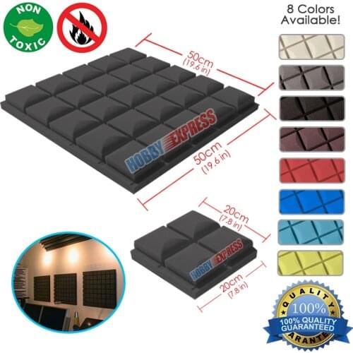 Arrowzoom Studio Soundproofing Treatment Hemisphere Grid Acoustic Panel Foam Tile KK1040