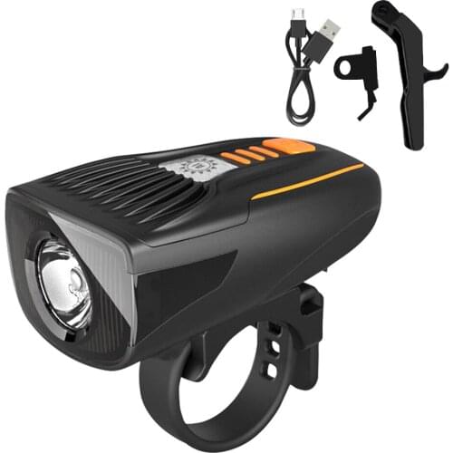 BC23 USB Rechargeable Bright Front Headlight Quick Release Bicycle Light Water Resistant Smart LED Front Light for MTB Road