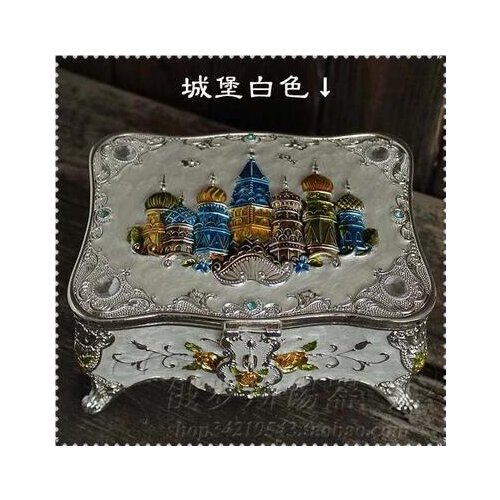 Peacock embossed large demesion metal jewelry box box for jewelry storage ring box jewelry organizer joyero organizador Z033