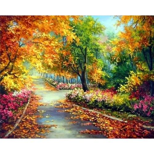 GATYZTORY Frame DIY Painting By Numbers Landscape Forest Coloring By Numbers Paint On Canvas Handpainted Oil Painting