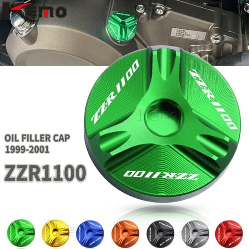 Oil Filler Cap For Kawasaki ZZR1100 ZZR 1100 1999-2001 2000 Motorcycle Accessories Engine Oil Drain Plug CNC Sump Nut Cup Cover